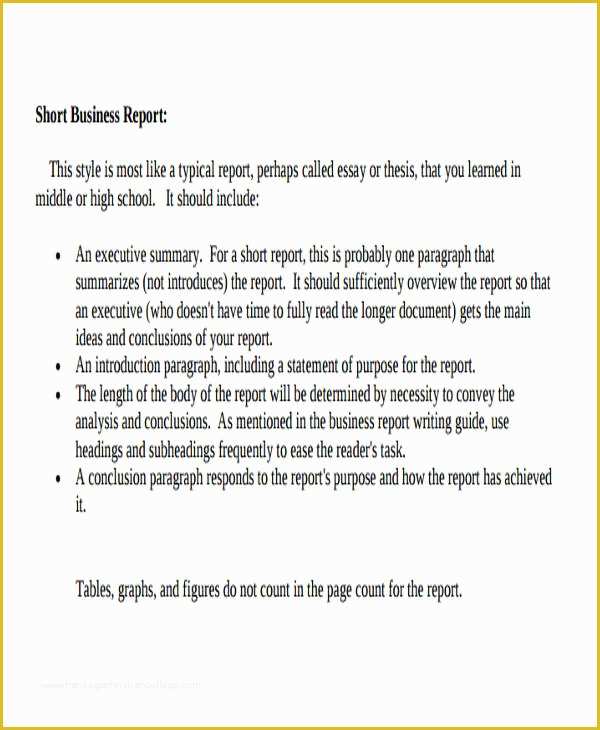Free Business Report Template Of 16 Sample Business Reports – Pdf Word