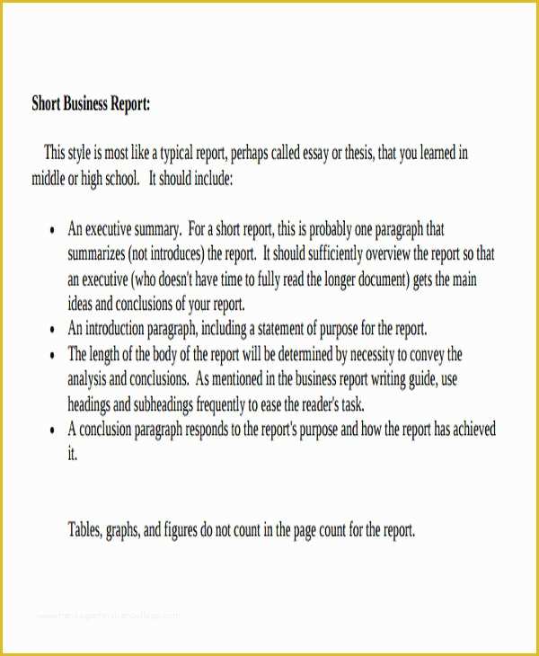 Free Business Report Template Of 16 Sample Business Reports – Pdf Word