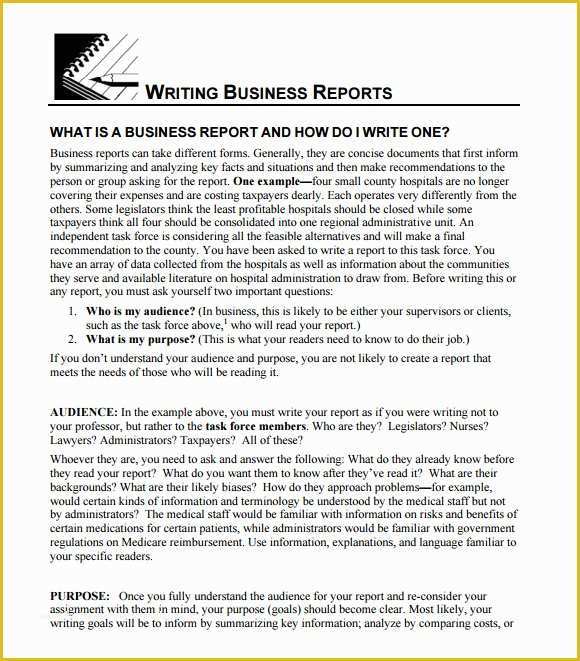 Free Business Report Template Of 8 Business Report Templates Free Samples Examples