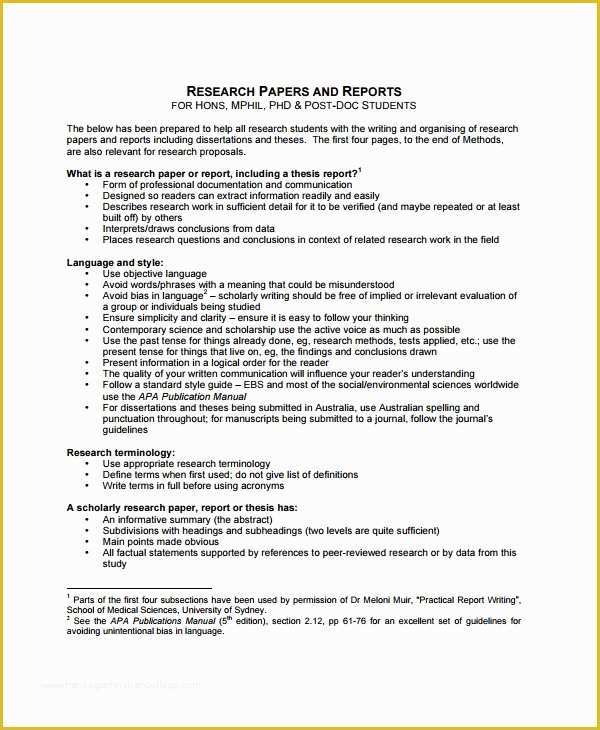 Free Business Report Template Of 8 Report Outline Templates
