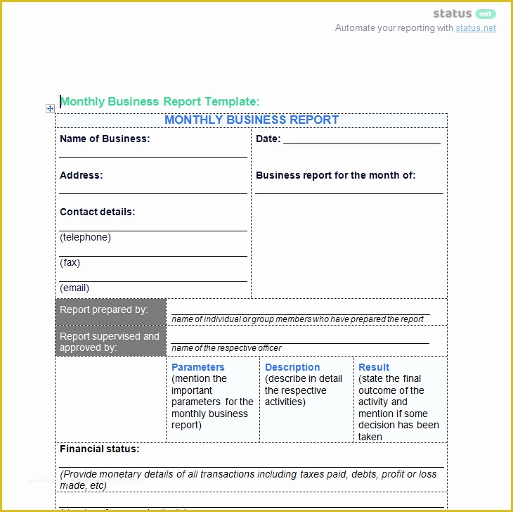 Free Business Report Template Of An Outstanding Business Progress Report [free Template