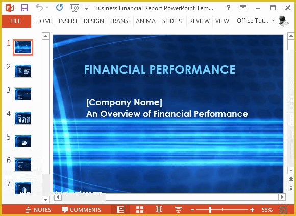 Free Business Report Template Of Free Business Financial Report Powerpoint Template