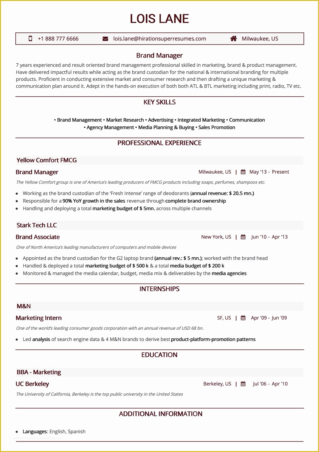 Free Business Resume Template 2018 Of Business Analyst Resume Examples &amp; 2019 Guide [ Best