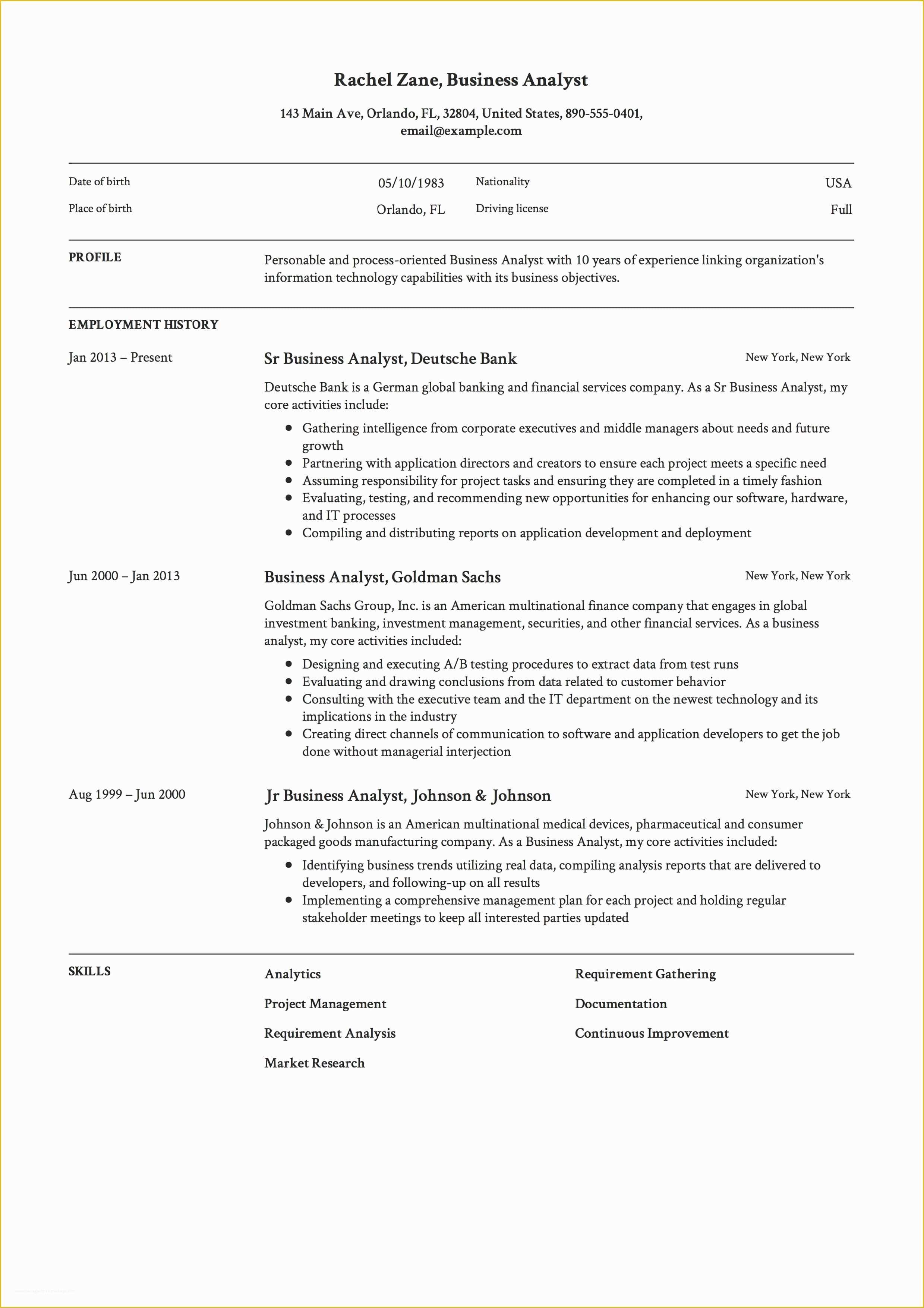 Free Business Resume Template 2018 Of Full Guide Project Manager Resume & 12 Resume Samples