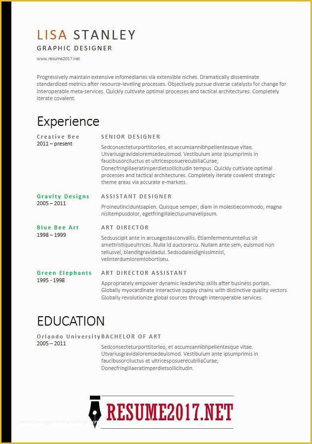 Free Business Resume Template 2018 Of Get Your Dream Job 2018 Resume Templates Professional