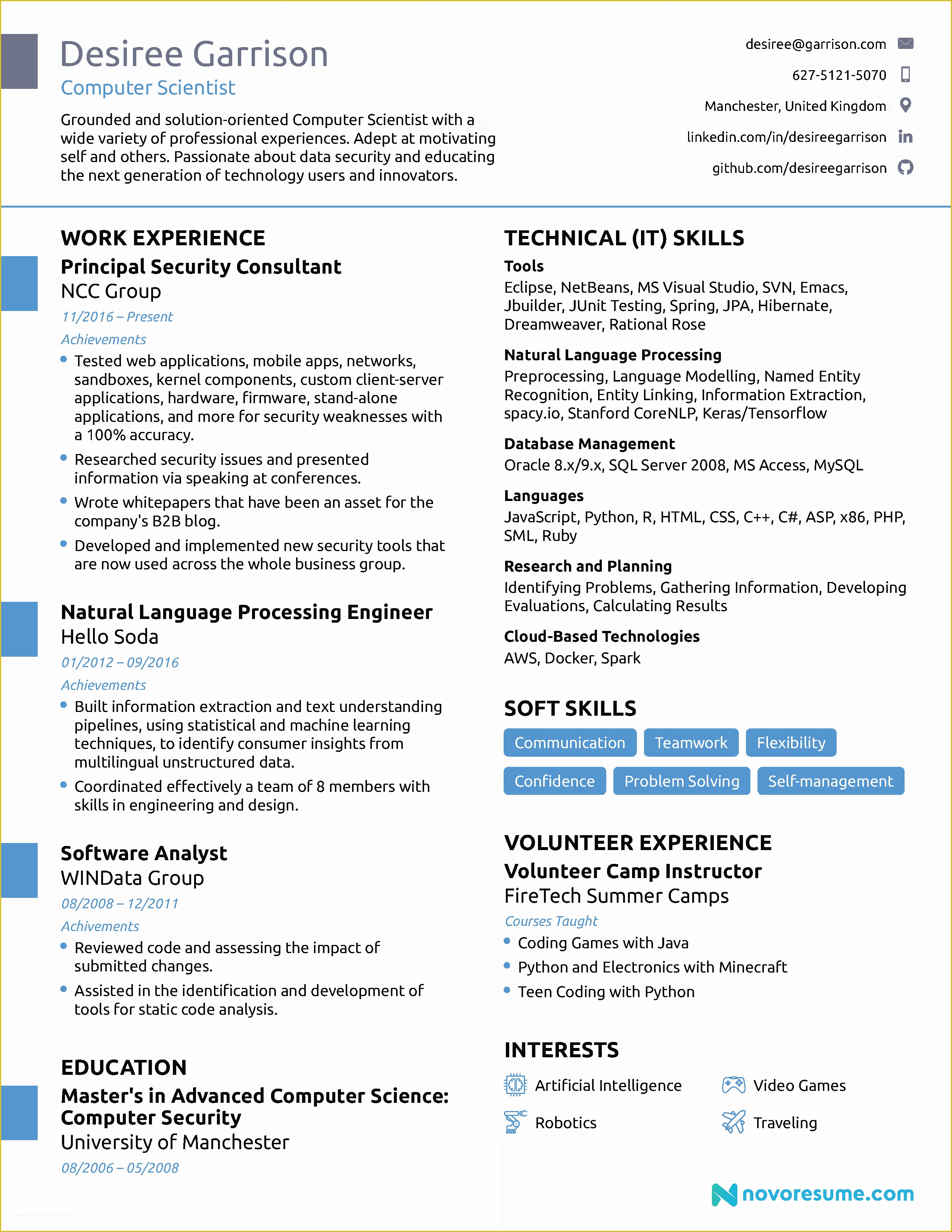 Free Business Resume Template 2018 Of Puter Science Resume [2019] Guide & Examples