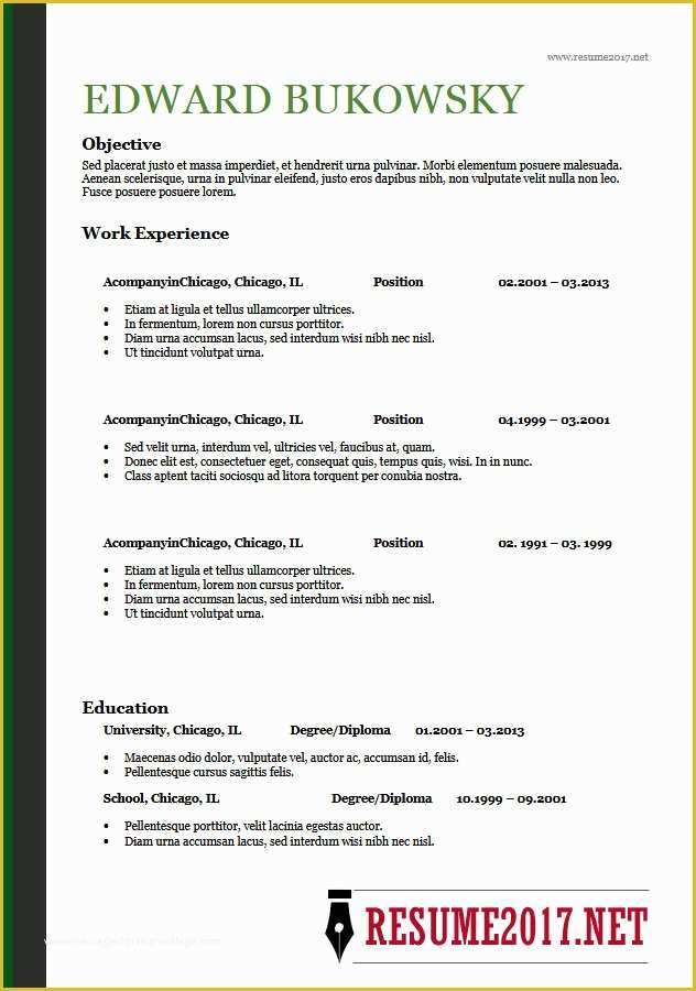 Free Business Resume Template 2018 Of Resume format 2018 16 Latest Templates In Word