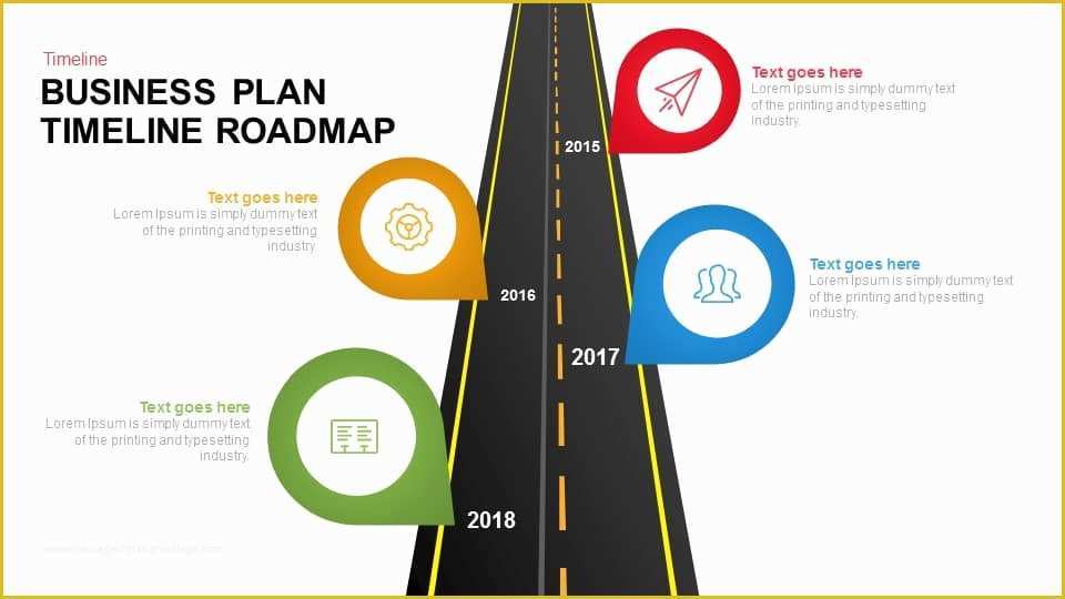 Free Business Roadmap Template Of Business Plan Timeline Roadmap Keynote and Powerpoint