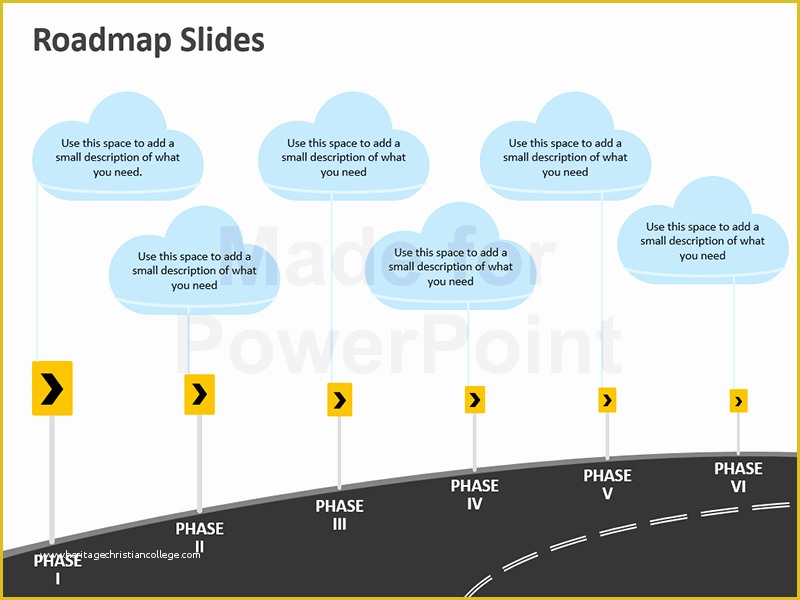 Free Business Roadmap Template Of Powerpoint Roadmap Analogy Template Editable Slides