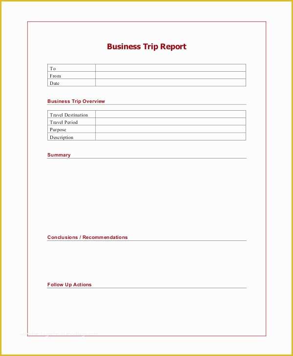 Free Business Trip Report Template Of 11 Trip Report Examples Doc Pdf Apple Pages