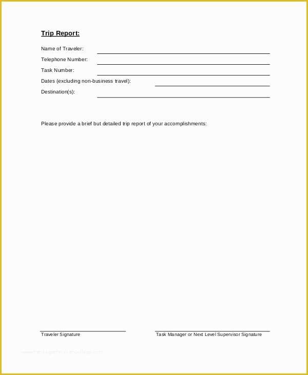 Free Business Trip Report Template Of 11 Trip Report Examples Doc Pdf Apple Pages