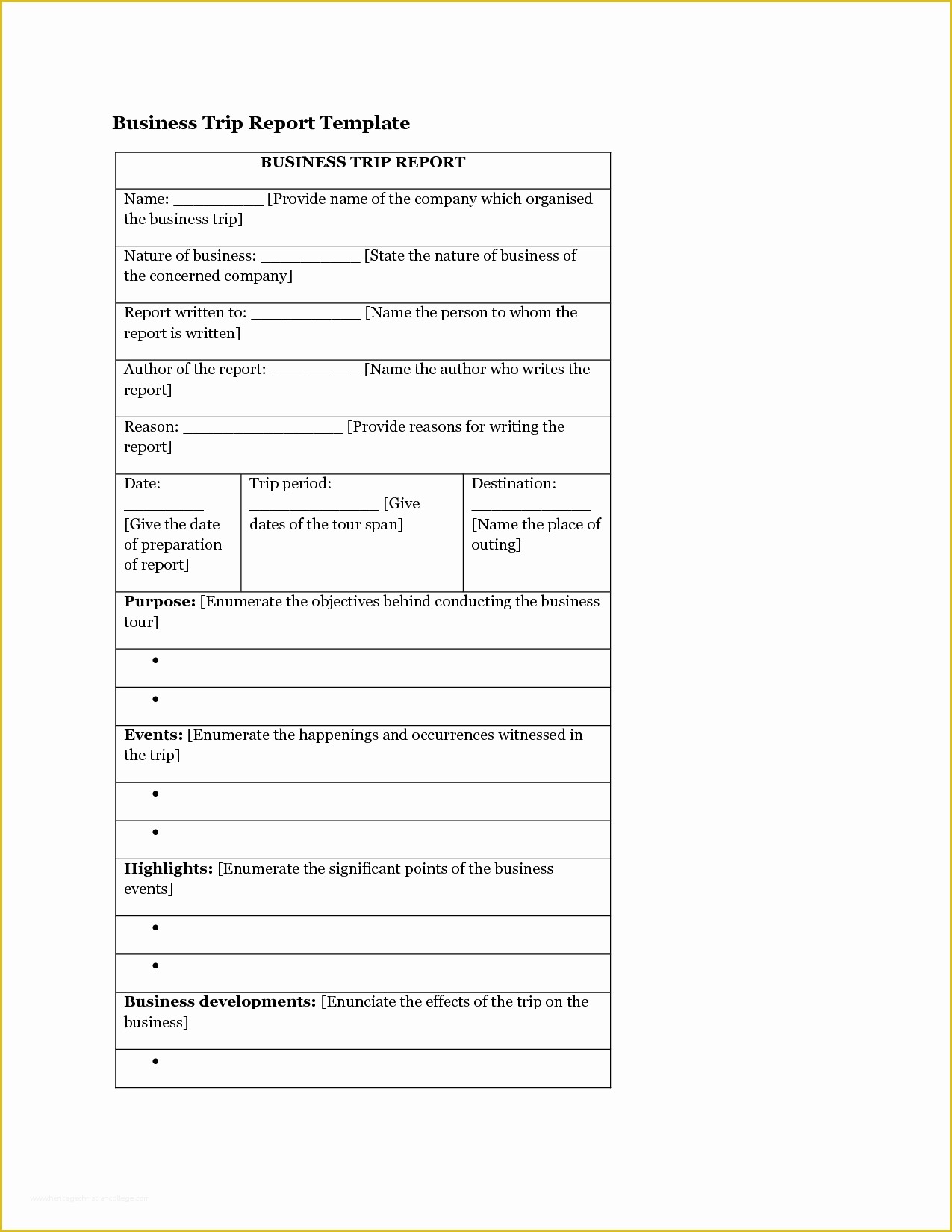 Free Business Trip Report Template Of 12 Business Trip Report Examples Pdf Word Apple