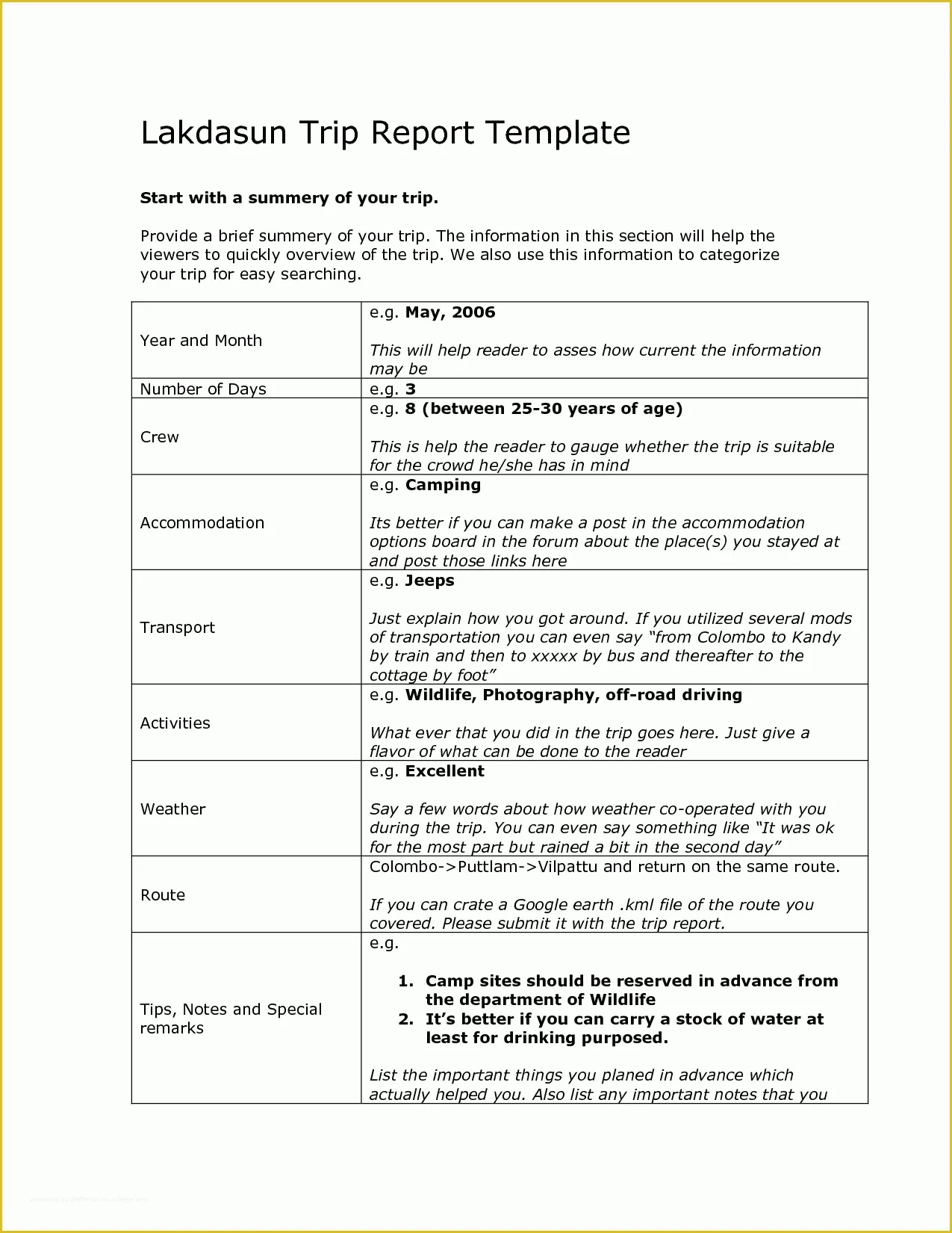 52 Free Business Trip Report Template