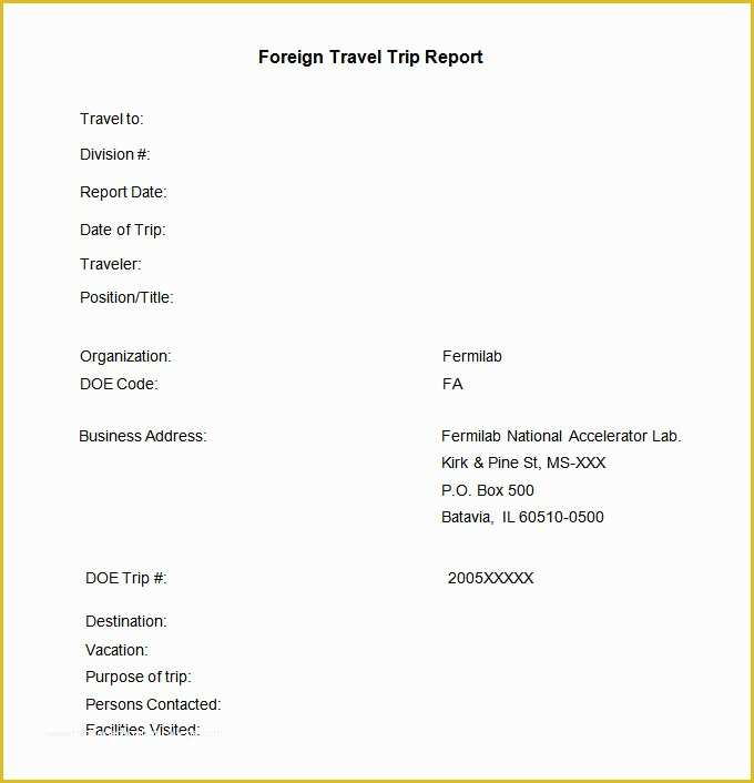 Free Business Trip Report Template Of 18 Business Trip Report Templates Word Pdf