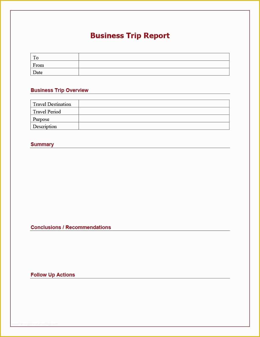 Free Business Trip Report Template Of 30 Business Report Templates & format Examples Template Lab