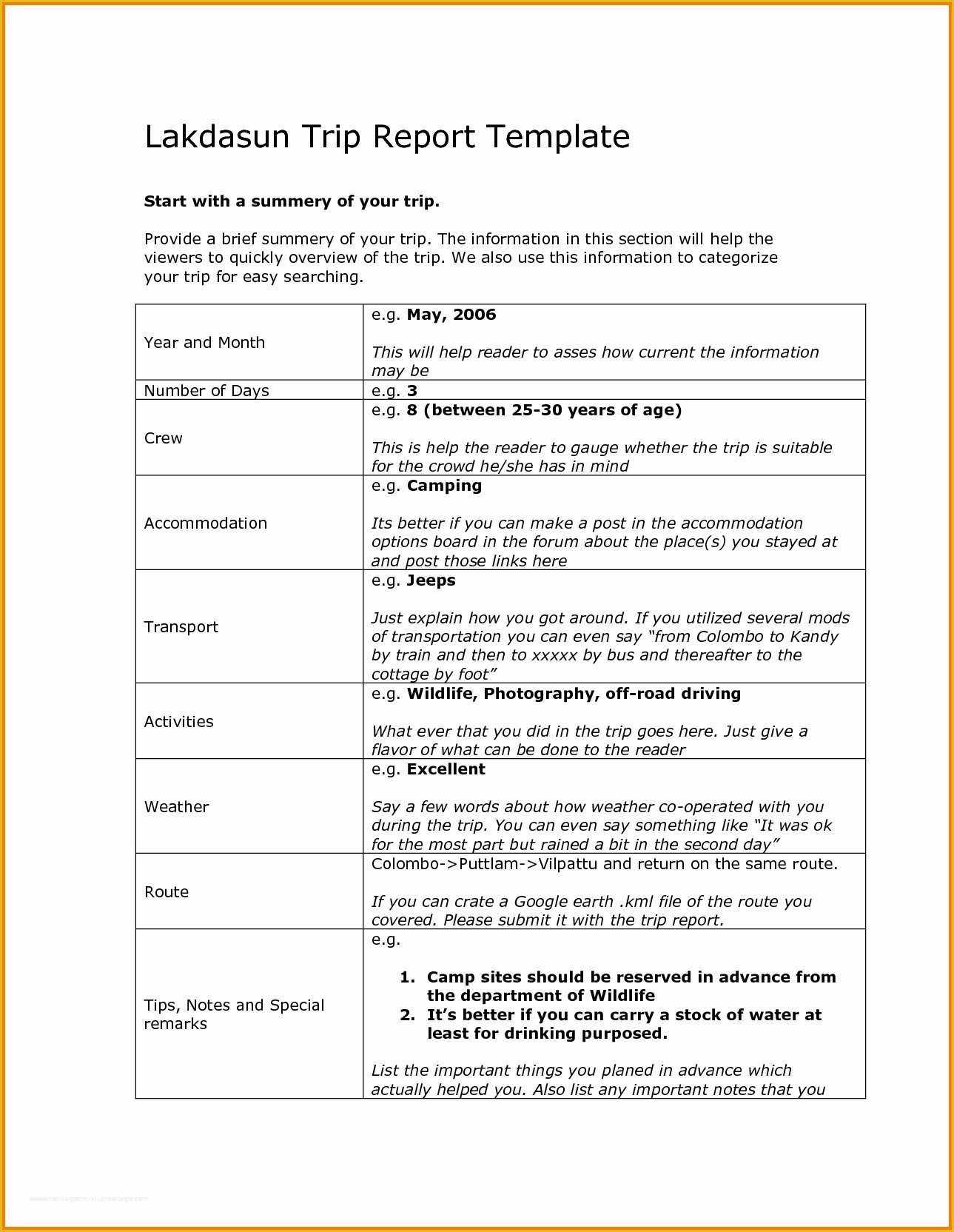 Free Business Trip Report Template Of Business Report Template