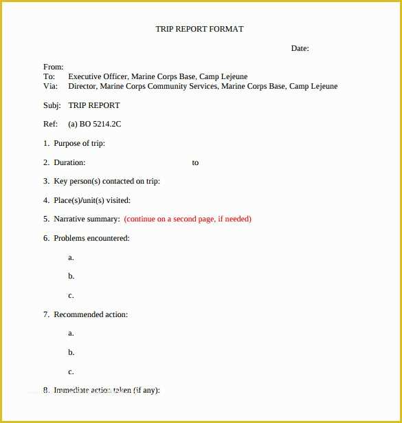 Free Business Trip Report Template Of Trip Report Template 12 Download Documents In Pdf