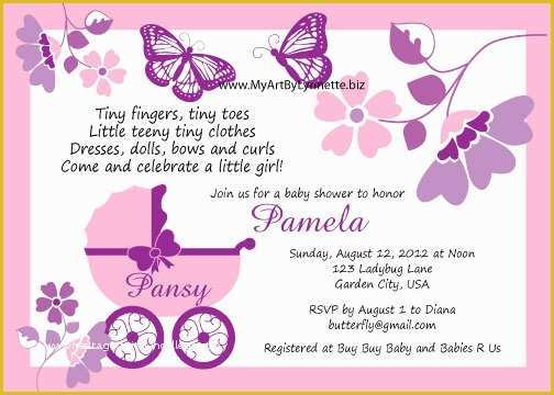 Free butterfly Baby Shower Invitation Templates Of Baby Shower Invitations with butterflies butterfly Ba
