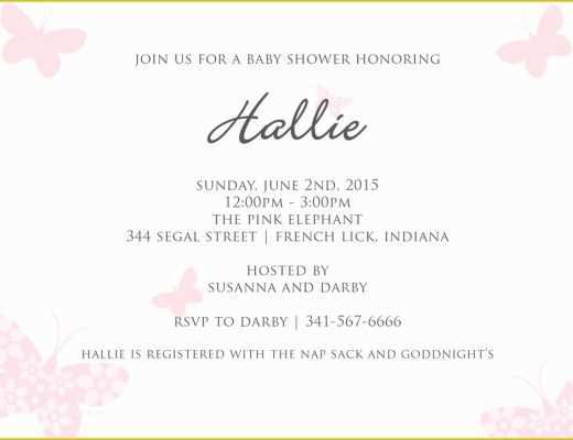 Free butterfly Baby Shower Invitation Templates Of Birthday Invitations Baby Shower Invitations