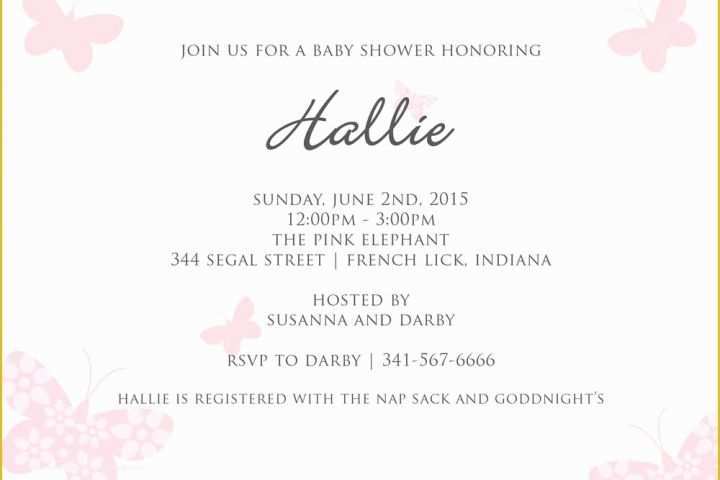 Free butterfly Baby Shower Invitation Templates Of Birthday Invitations Baby Shower Invitations