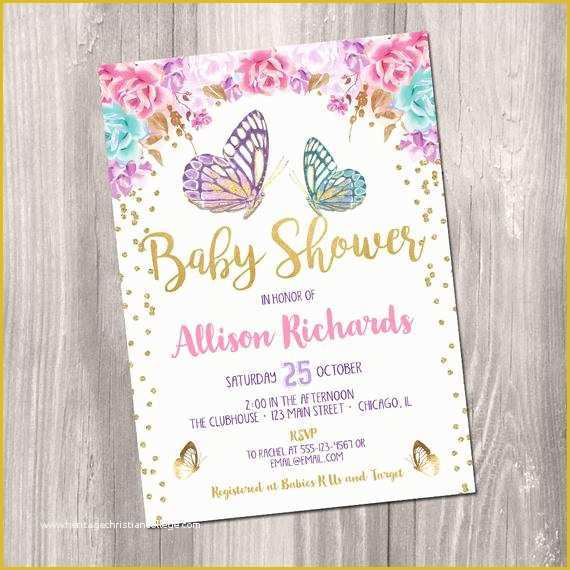 Free butterfly Baby Shower Invitation Templates Of butterfly Baby Shower Invitation butterfly Invitation