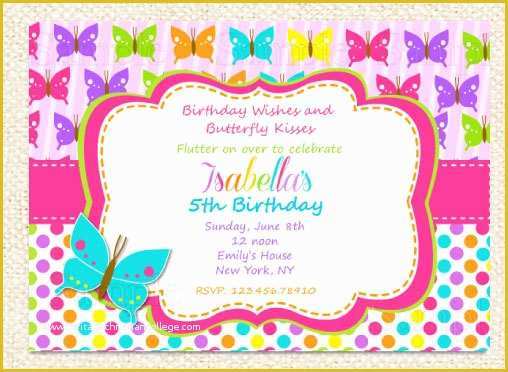 Free butterfly Baby Shower Invitation Templates Of butterfly Birthday Invitations Template – Free Printable