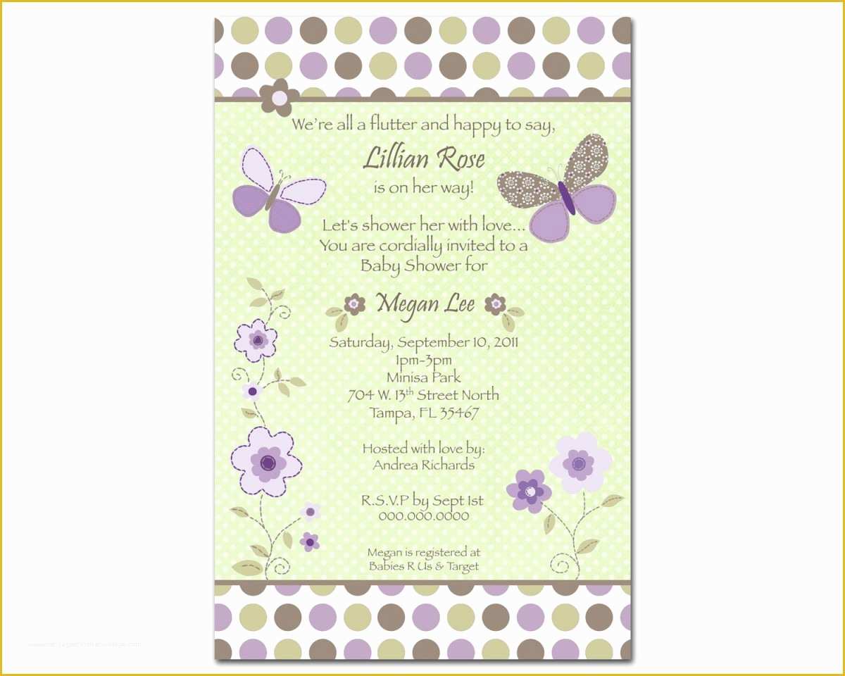 Free butterfly Baby Shower Invitation Templates Of Fresh butterfly Baby Shower Invitation Digital