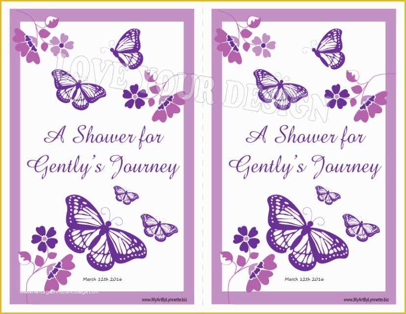 Free butterfly Baby Shower Invitation Templates Of Purple butterfly Baby Shower Invitations Party Xyz