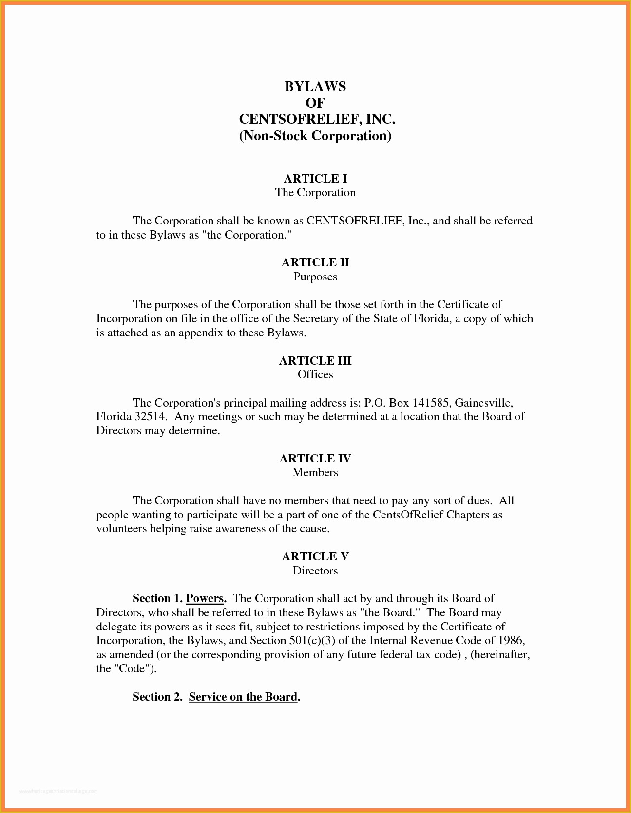 Free bylaws Template Of 9 Pany bylaws Template