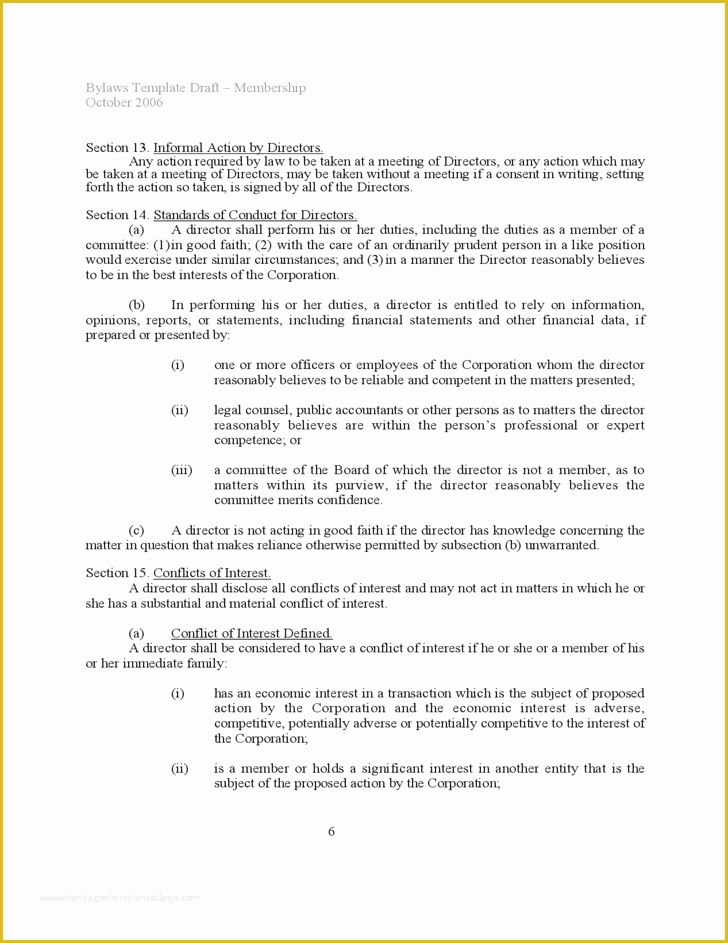 Free bylaws Template Of bylaws Template Sample Free Download