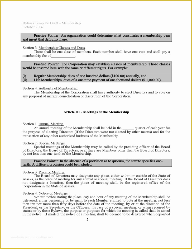 Free bylaws Template Of bylaws Template Sample Free Download