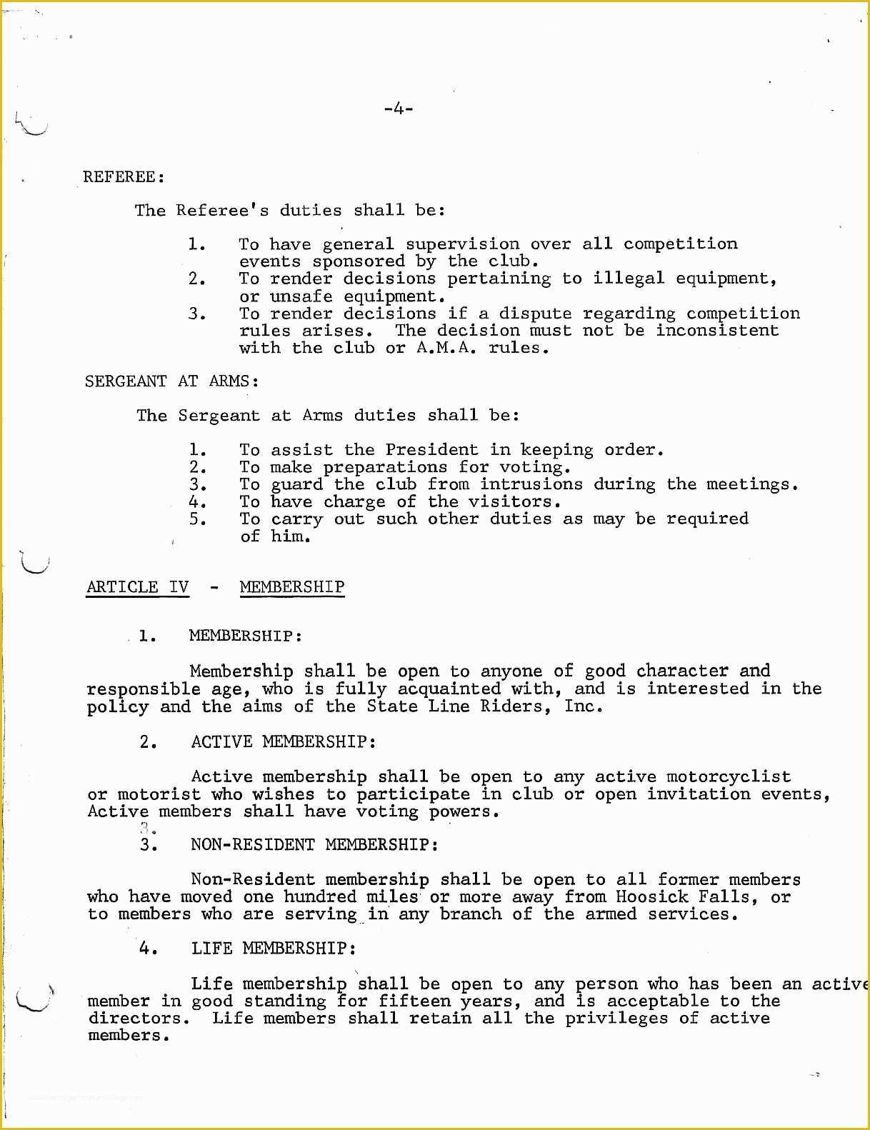Free bylaws Template Of Stateline Riders Motorcycle Club Club by Laws Collection