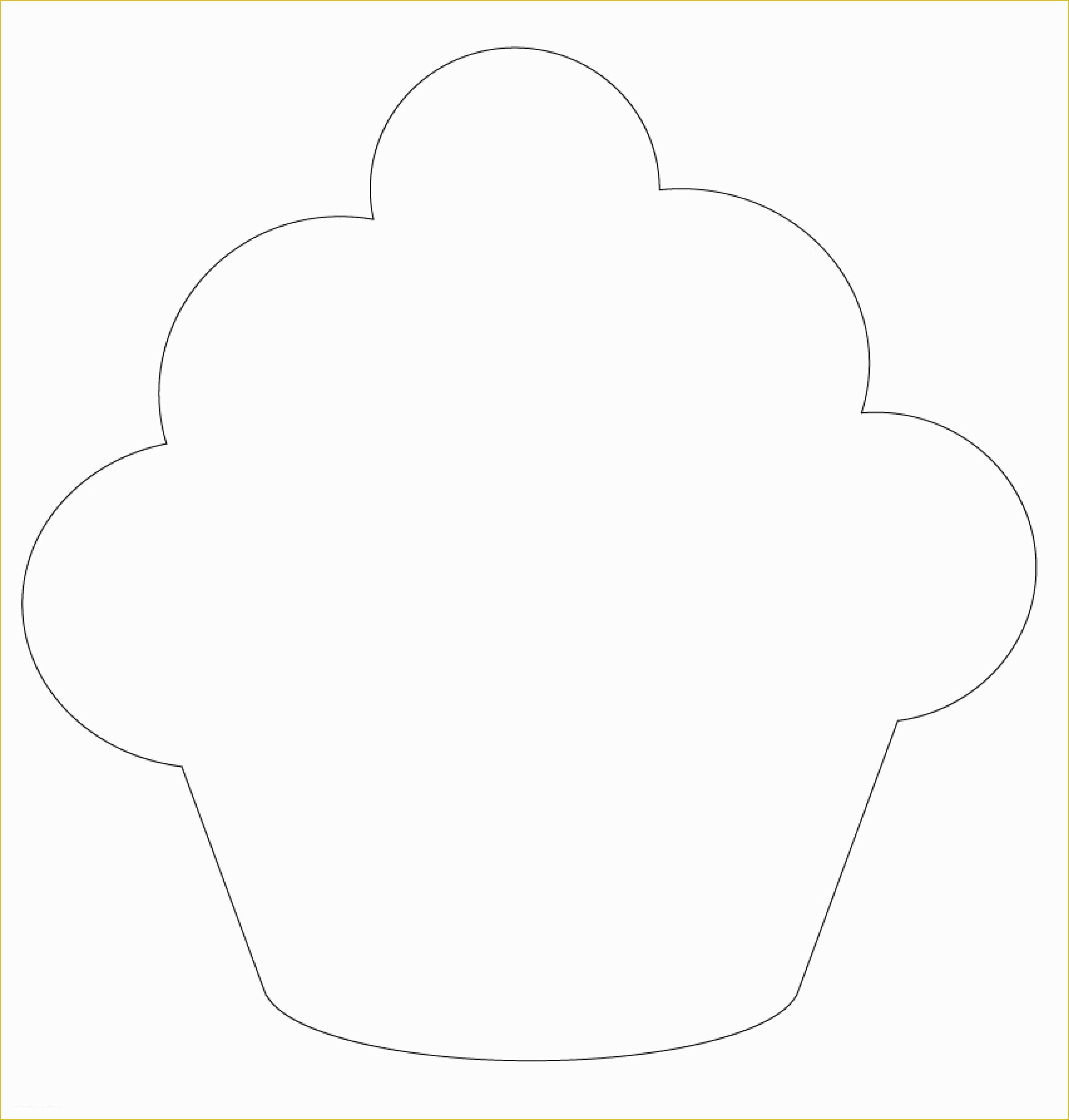 Free Cake Templates Print Of Best S Of Cupcake Birthday Cake Outline Template