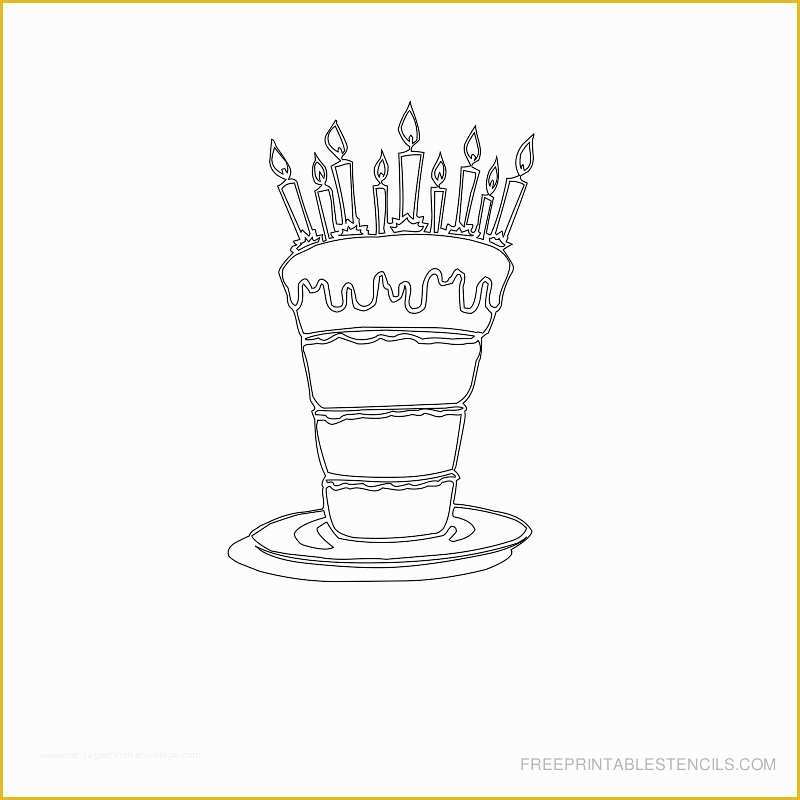 Free Cake Templates Print Of Free Printable Cake Stencils