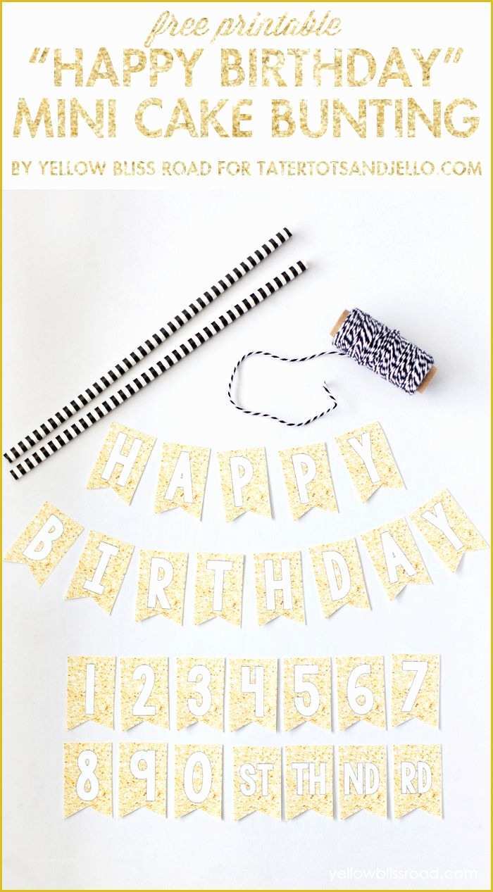 Free Cake Templates Print Of Free Printable Happy Birthday Mini Cake Bunting