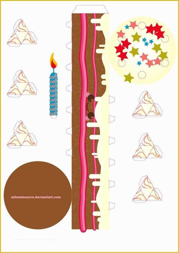 Free Cake Templates Print Of Paper Birthday Cake to Print Out with Candles Printable