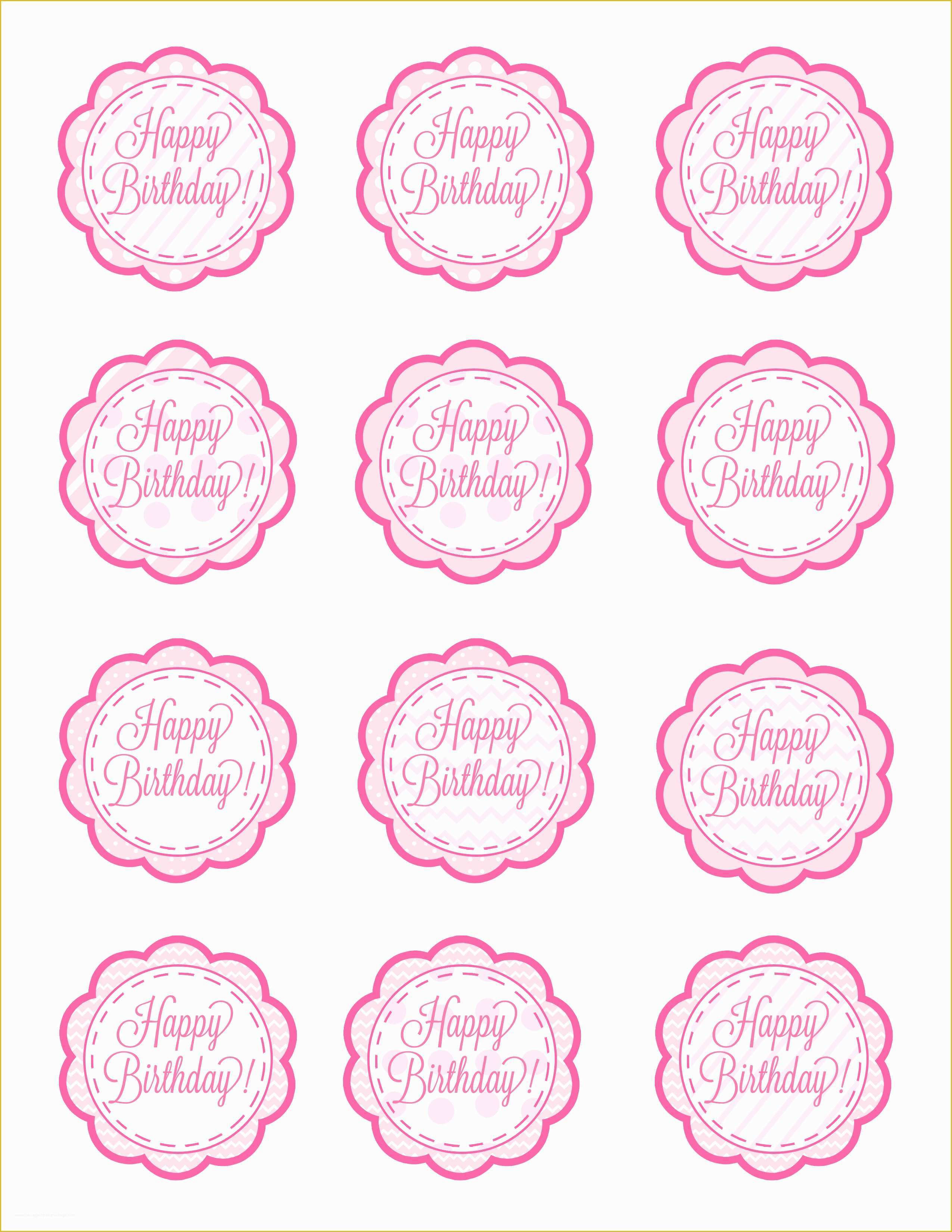 Free Cake Templates Print Of Printable Birthday Cupcake toppers Printable 360 Degree