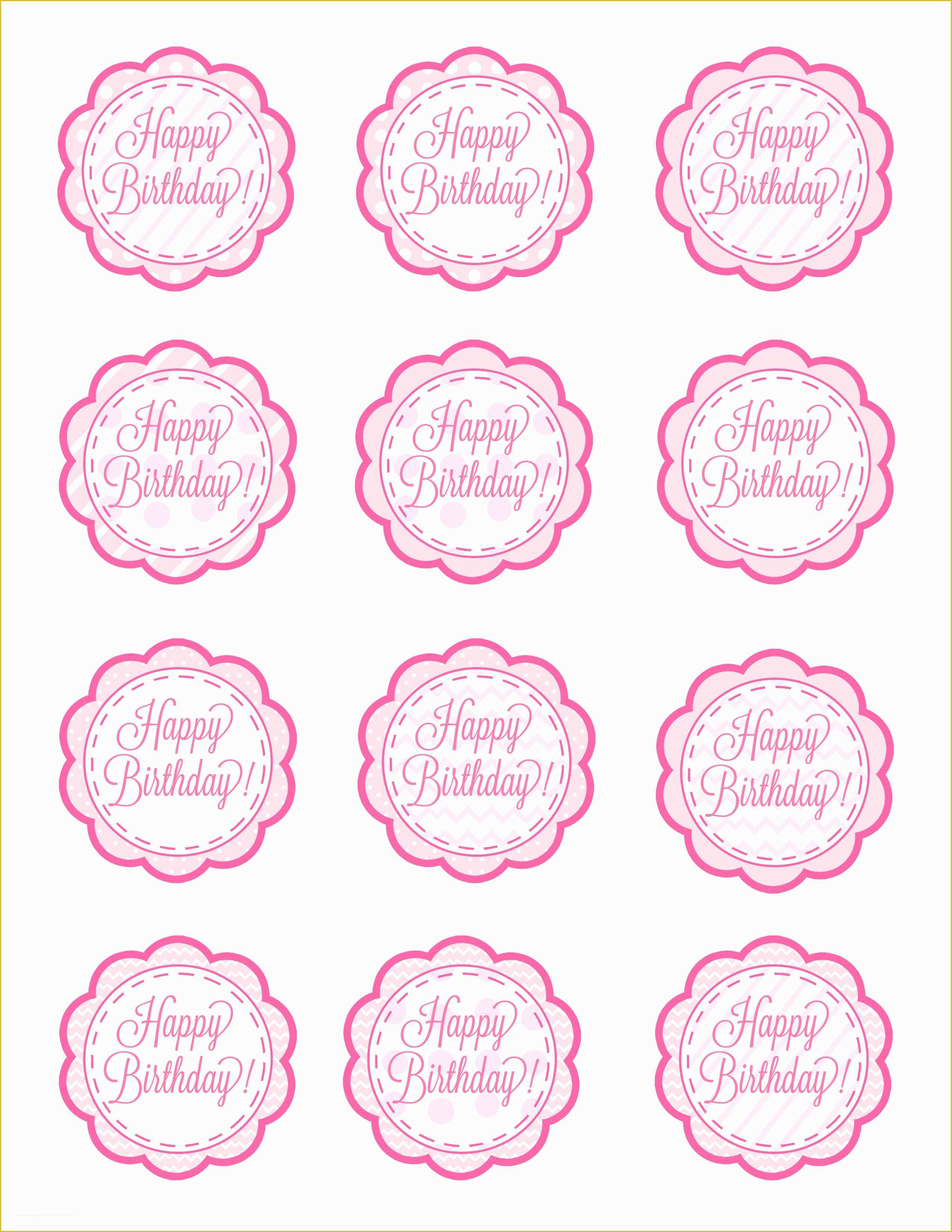 Free Cake Templates Print Of Printable Birthday Cupcake toppers Printable 360 Degree