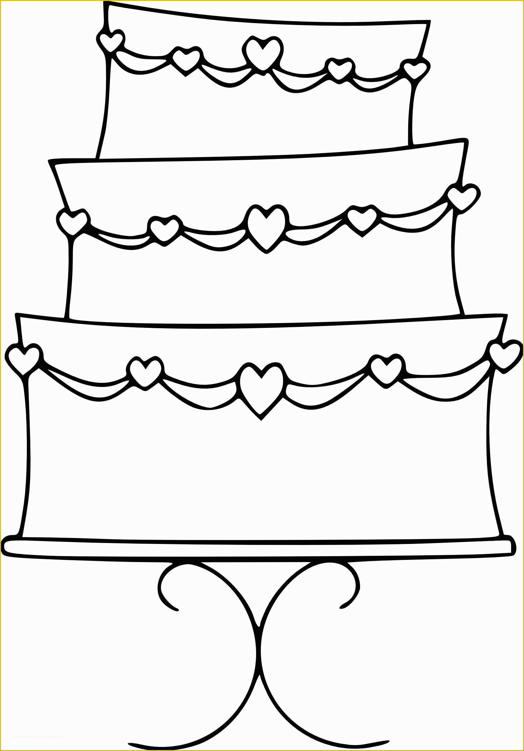 Free Cake Templates Print Of Wedding Cake Color Pages Free Printable 18 Of 20