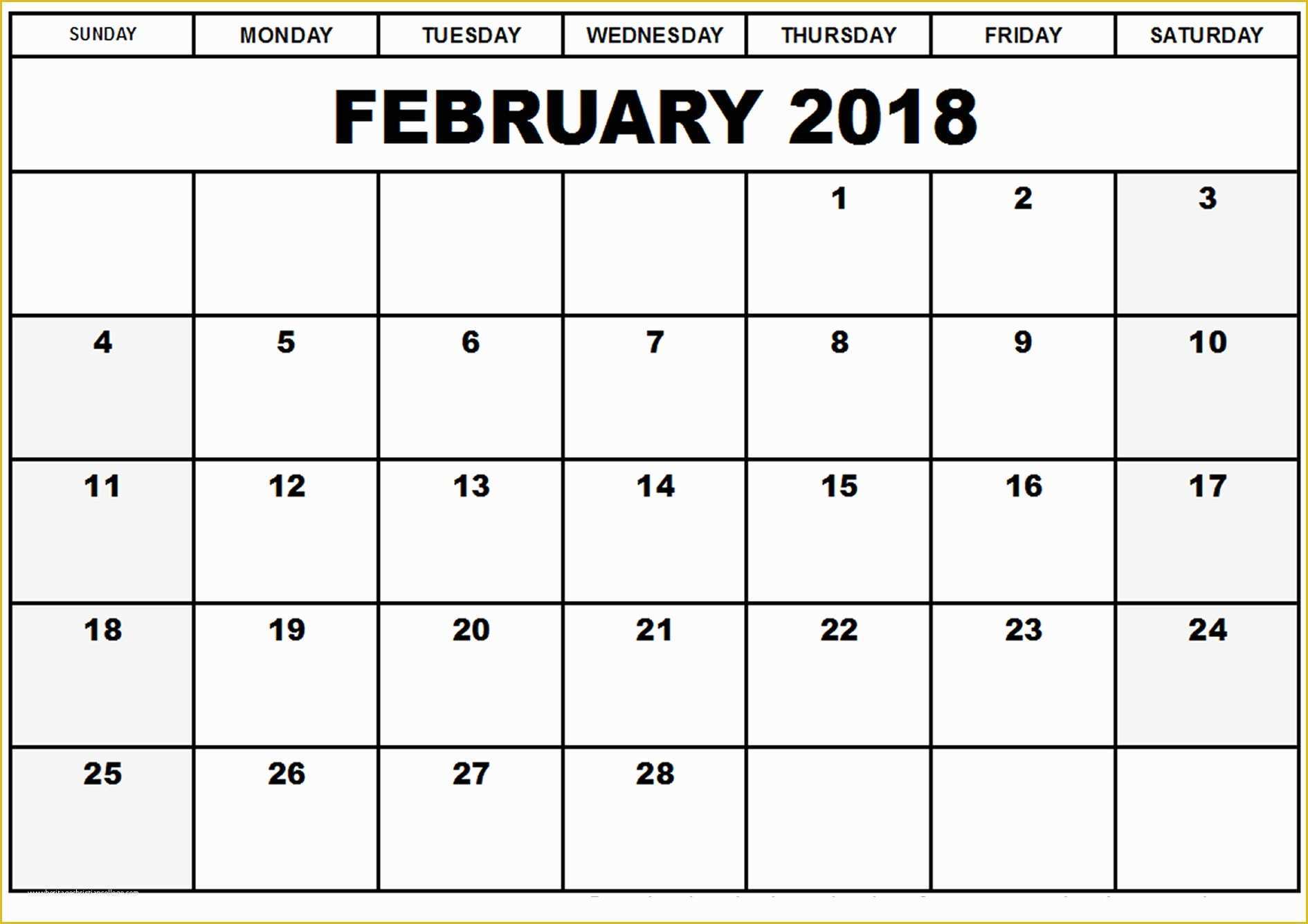 February 2018 Printable Calendar 1421