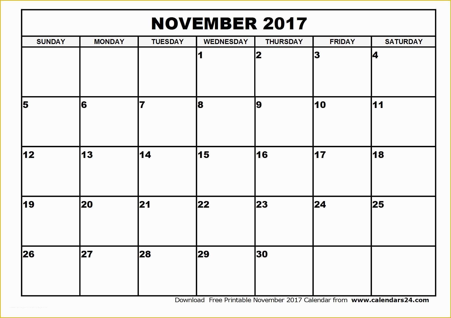 Free Calendar Template 2017 November Of November 2017 Calendar & December 2017 Calendar