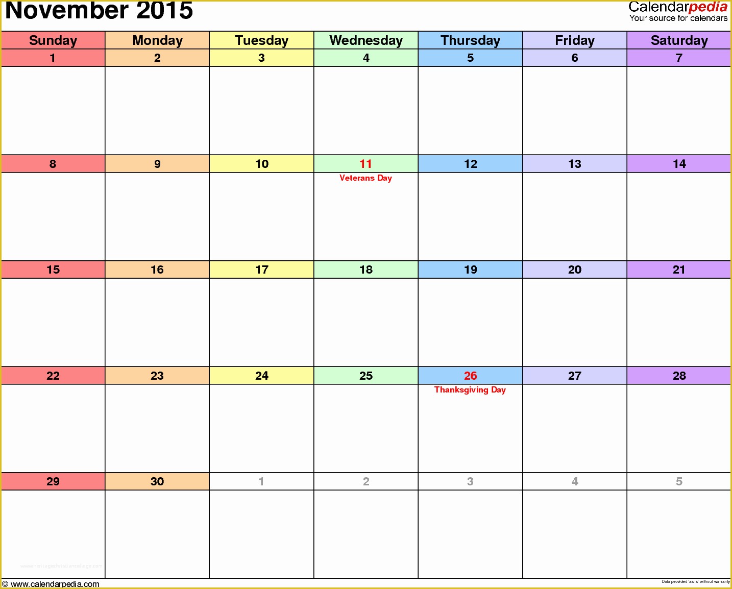 Free Calendar Template 2017 November Of November 2017 Calendar Template – 2017 Printable Calendar