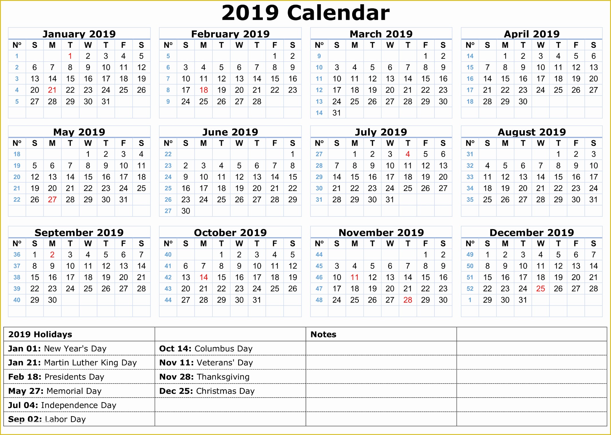 Free Calendar Template 2019 Of 2019 Calendar Amazonaws