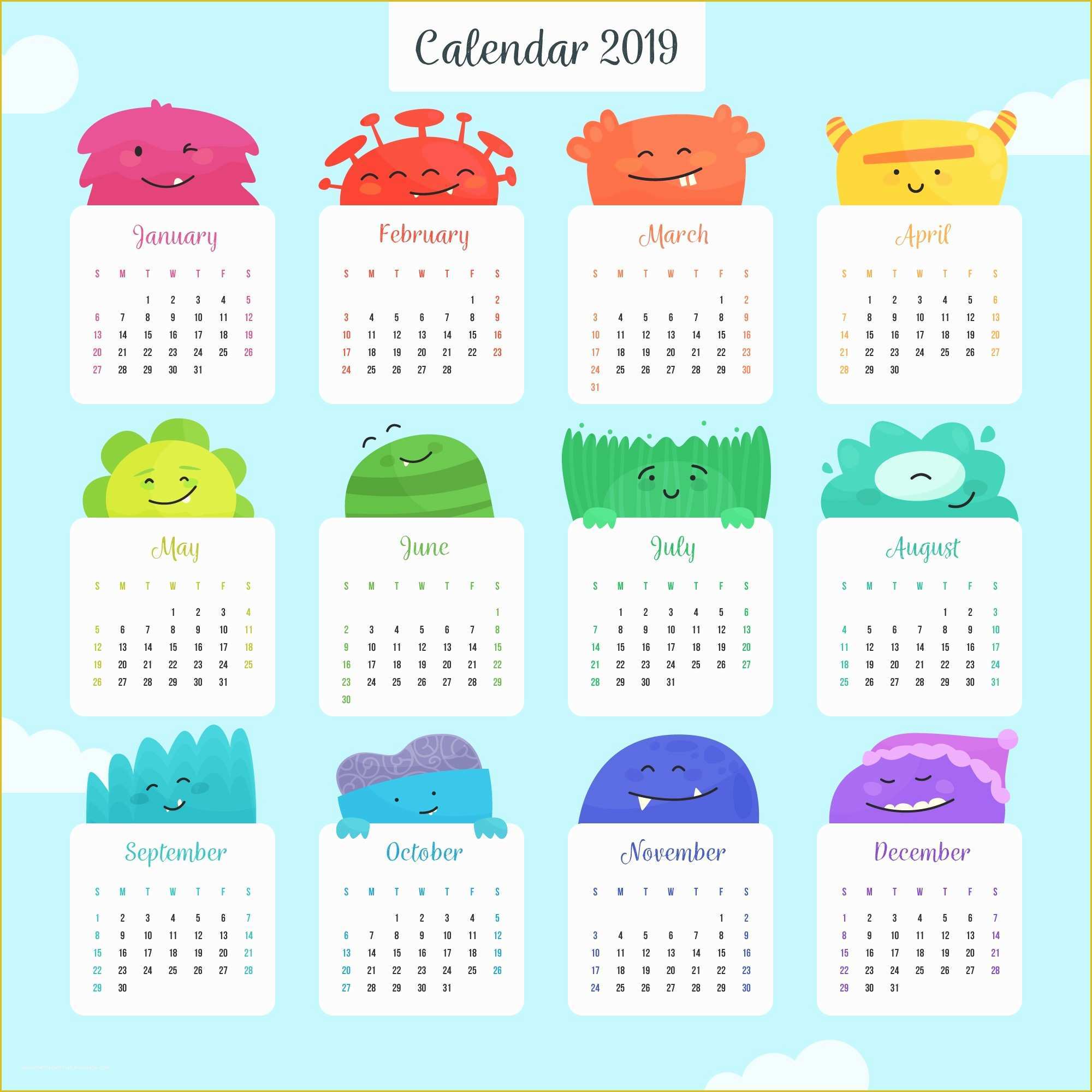 Free Calendar Template 2019 Of 2019 Calendar Archives 2019 Calendar Printable Template