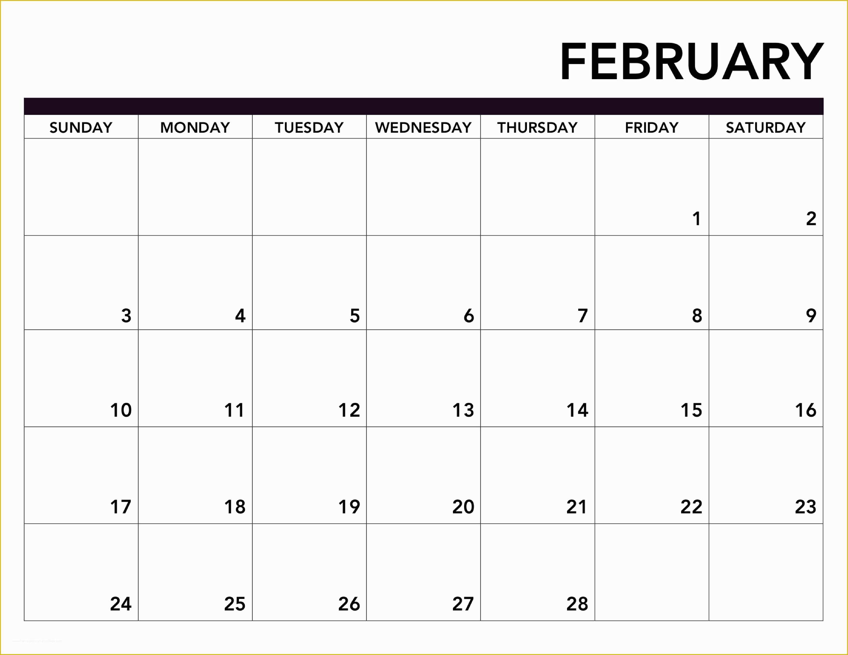 Free Calendar Template 2019 Of 51 Free February 2019 Printable Calendar Templates Pdf