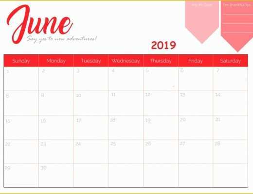 Free Calendar Template 2019 Of Free Printable 2019 Monthly Calendar