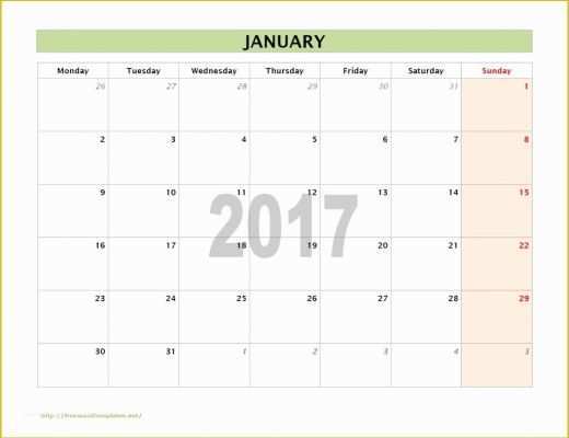 Free Calendar Template Of 2017 Calendar Templates