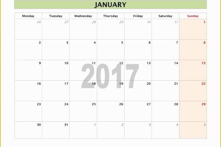 Free Calendar Template Of 2017 Calendar Templates