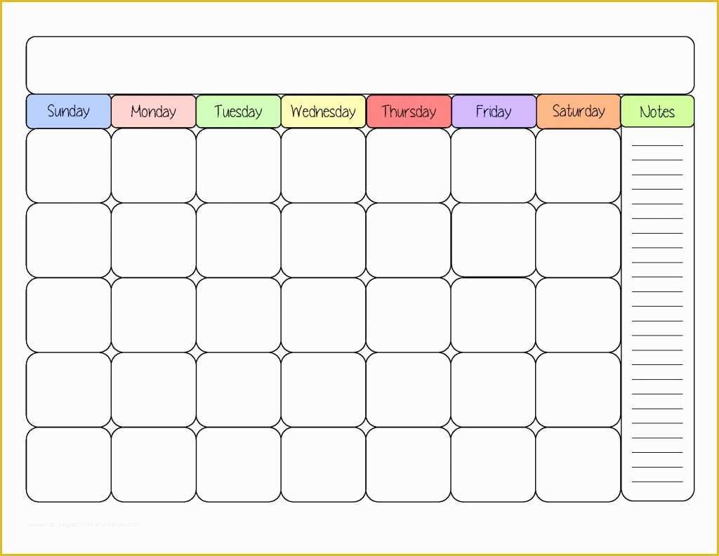 Free Calendar Template Of Blank Monthly Calendar Template