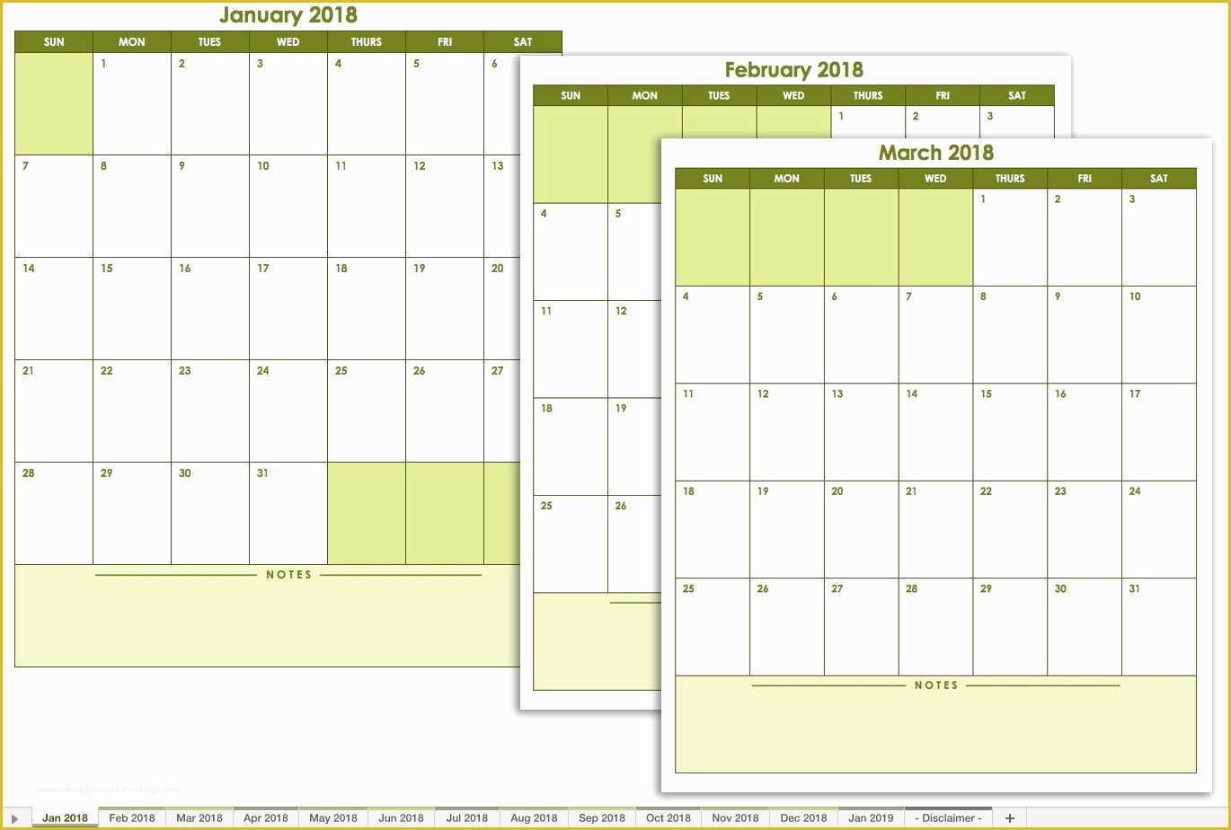 Free Calendar Template Of Free Excel Calendar Templates